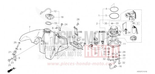RESERVOIR A CARBURANT (CRF250RX) CRF250RXK de 2019